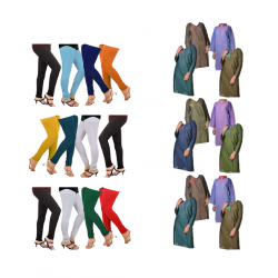 24 in 1 Bundle Offer, Universal Kurta And Leggings Set Assorted Colors And Designs